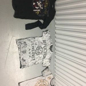 Affliction shirts Men size large